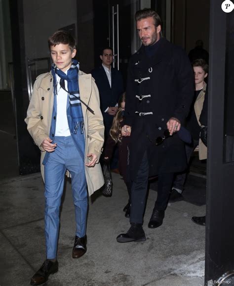 david beckham burberry coat|Romeo Beckham Is Echoing His David Beckham’s Style, Top.